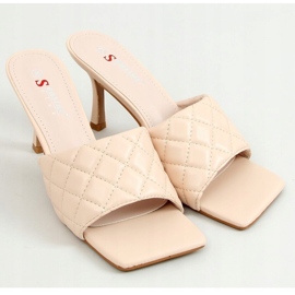 Gesteppte beige T367P Beige Hausschuhe 1