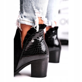 Damenstiefel mit Absatz, Leder Frühling Maciejka Schwarz 04833-01 1