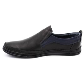 Olivier Herren Leder Loafer 715MP schwarz 1