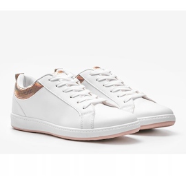 Holographische Sneaker Madalynn in Weiß und Gold 1