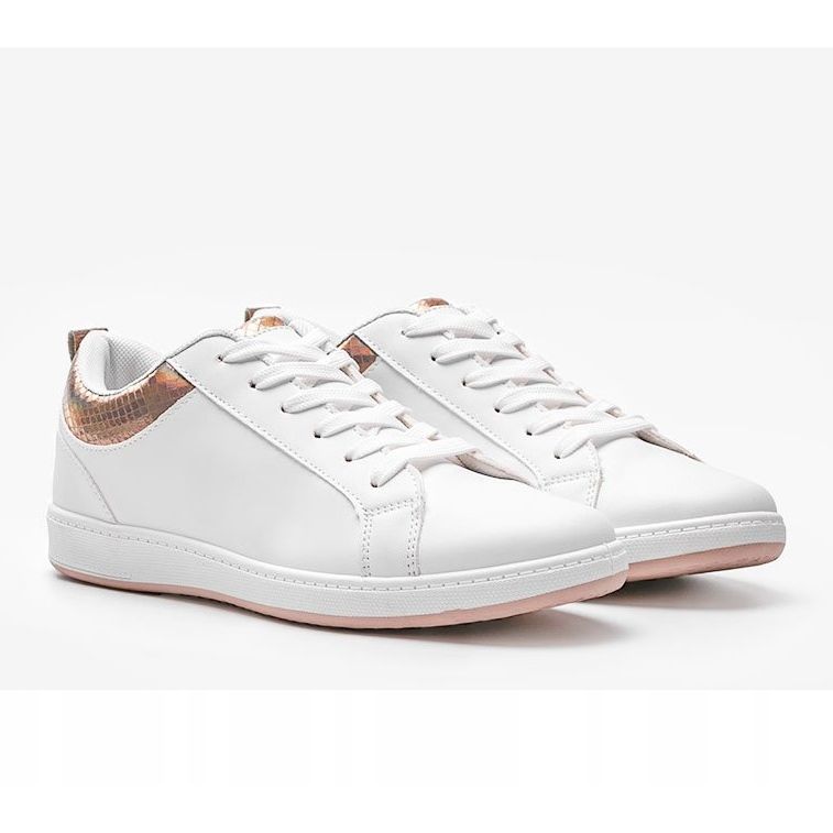 Holographische Sneaker Madalynn in Weiß und Gold 1