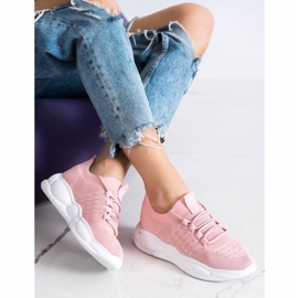 SHELOVET Klassische Textil-Sneaker rosa 2