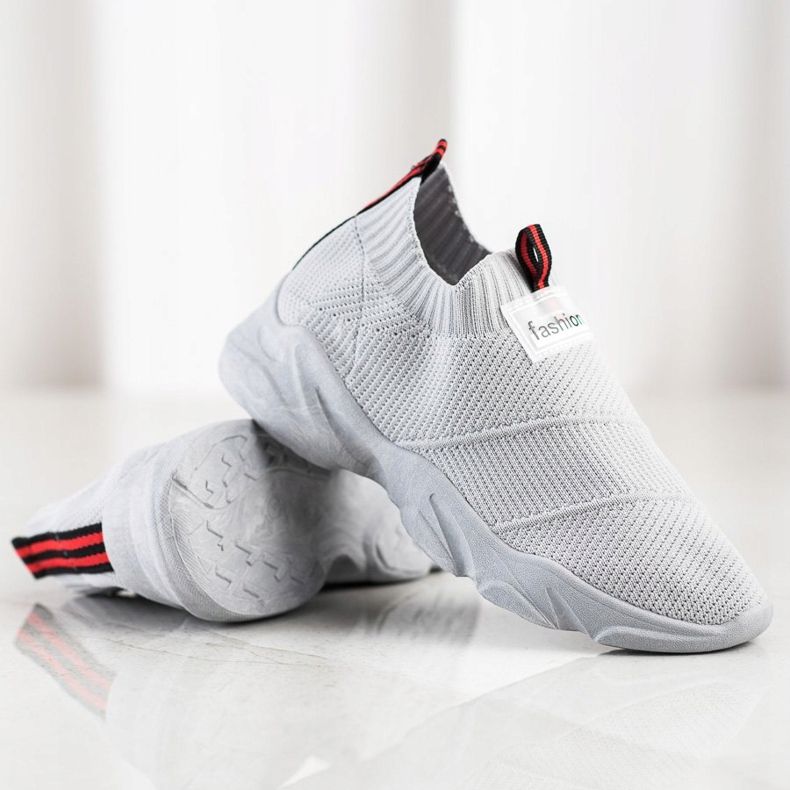 SHELOVET Modische Slip-On-Sneakers grau 1