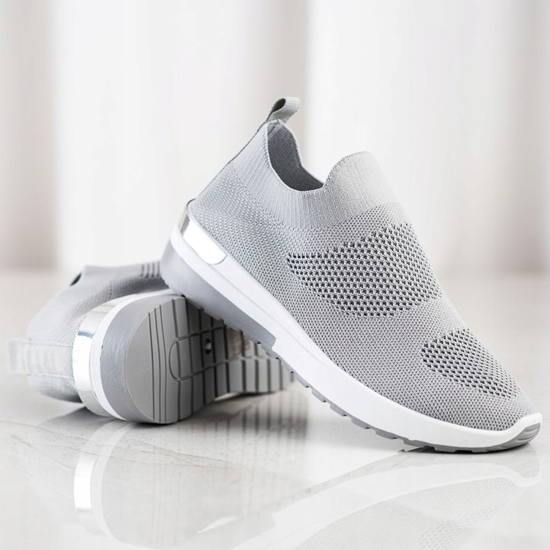 SHELOVET Slip-On-Sneakers grau 1