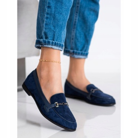 Coura Mokassins mit Ornament marineblau 1
