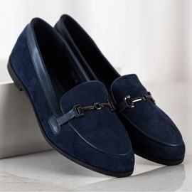 Coura Mokassins mit Ornament marineblau 2