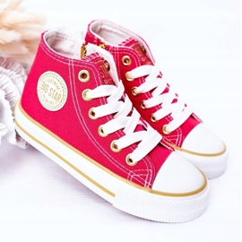 Hohe Sneakers für Kinder mit Reißverschluss Big Star HH374137 Rosa 2