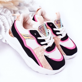 Kinder Sportschuhe Turnschuhe Neon Pink Game Time weiß schwarz rosa 2