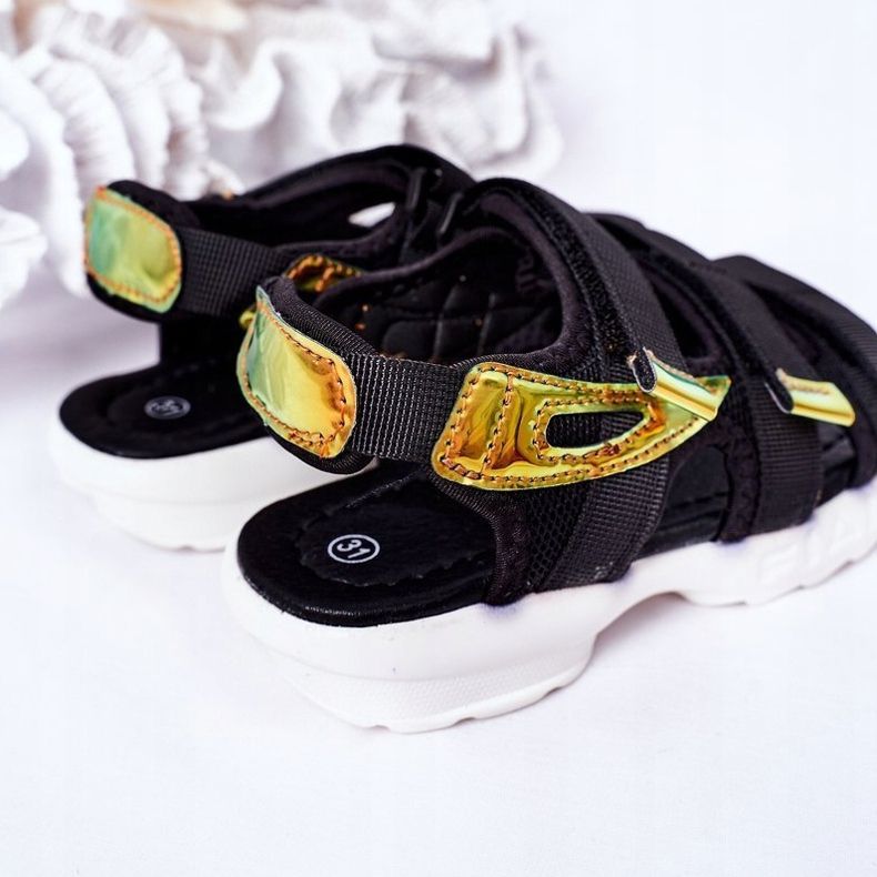 Kinder-Sportsandalen mit Klettverschluss Black Flyn schwarz 1