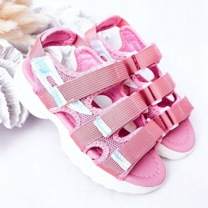 Kinder-Sportsandalen mit Klettverschluss Pink Flyn rosa 2