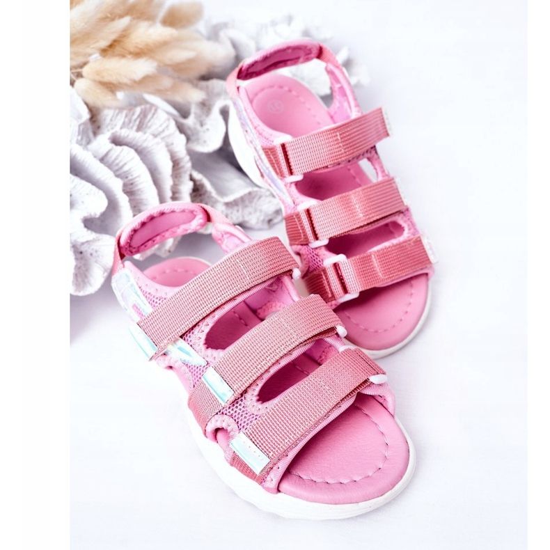 Kinder-Sportsandalen mit Klettverschluss Pink Flyn rosa 1
