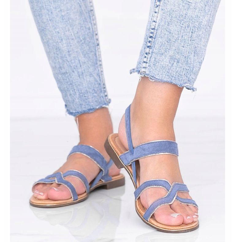 Rosina blaue Damensandalen 1