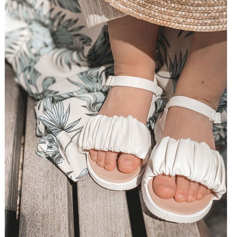 FR1 Kindersandalen mit Klettverschluss Weiß Aimy 4