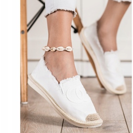 SHELOVET Textil-Espadrilles weiß 1