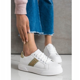 SHELOVET Sneakers mit Ornamenten weiß 2