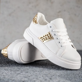 SHELOVET Sneakers mit Ornamenten weiß 1