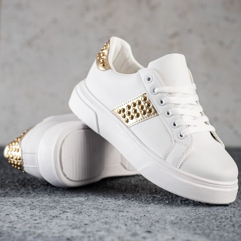 SHELOVET Sneakers mit Ornamenten weiß 1