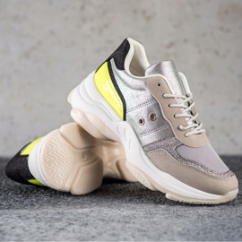 SHELOVET Bequeme modische Sneaker silber- mehrfarbig 1