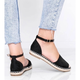 Schwarze Espadrilles-Sandalen von Chloe Star 1