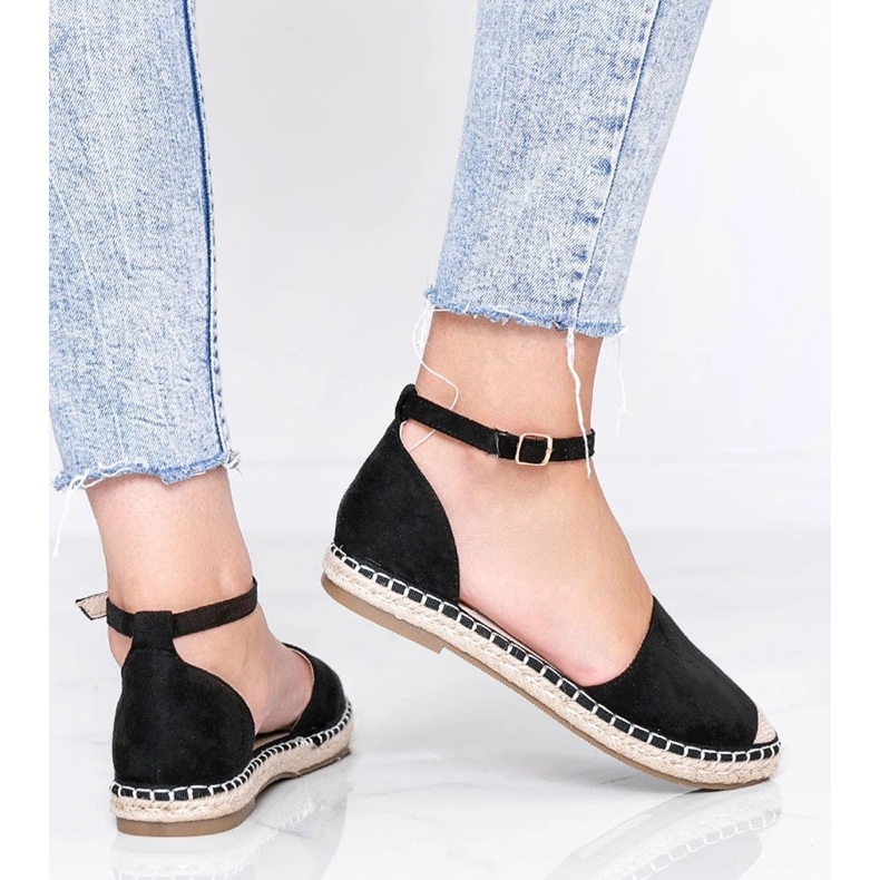 Schwarze Espadrilles-Sandalen von Chloe Star 1