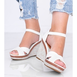 Weiße Keilsandalen Marcy 1