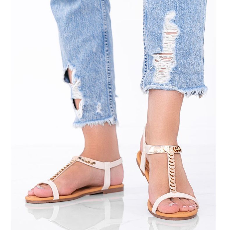 Beige Damensandalen von Emmie 1