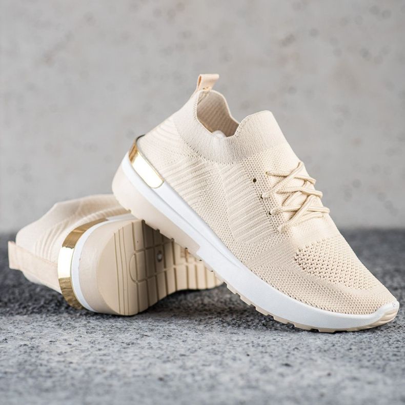 SHELOVET Bequeme Slip-On Sneakers beige 1