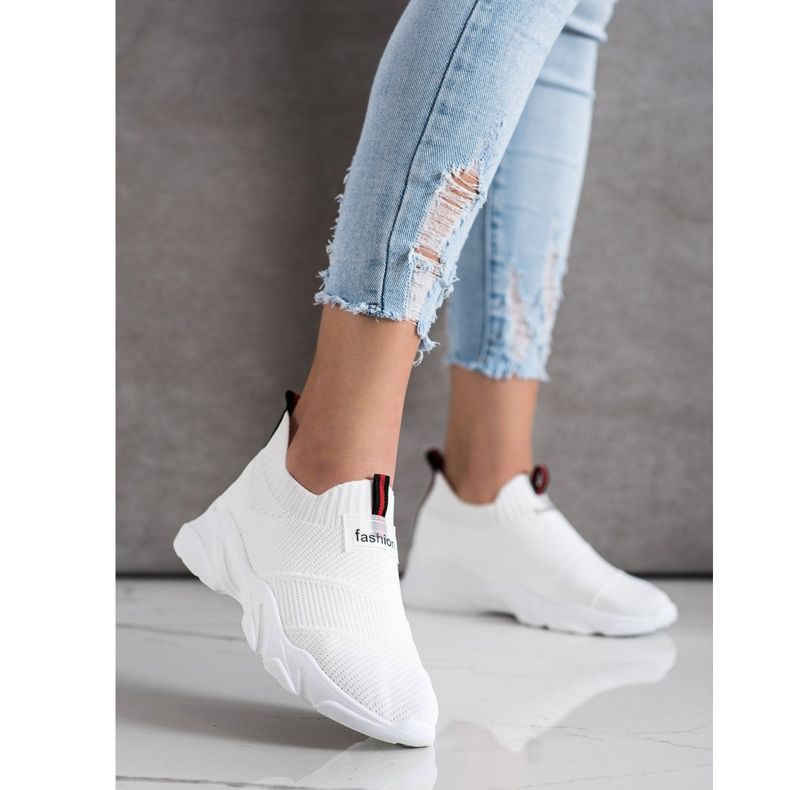 SHELOVET Modische Slip-On-Sneakers weiß 2