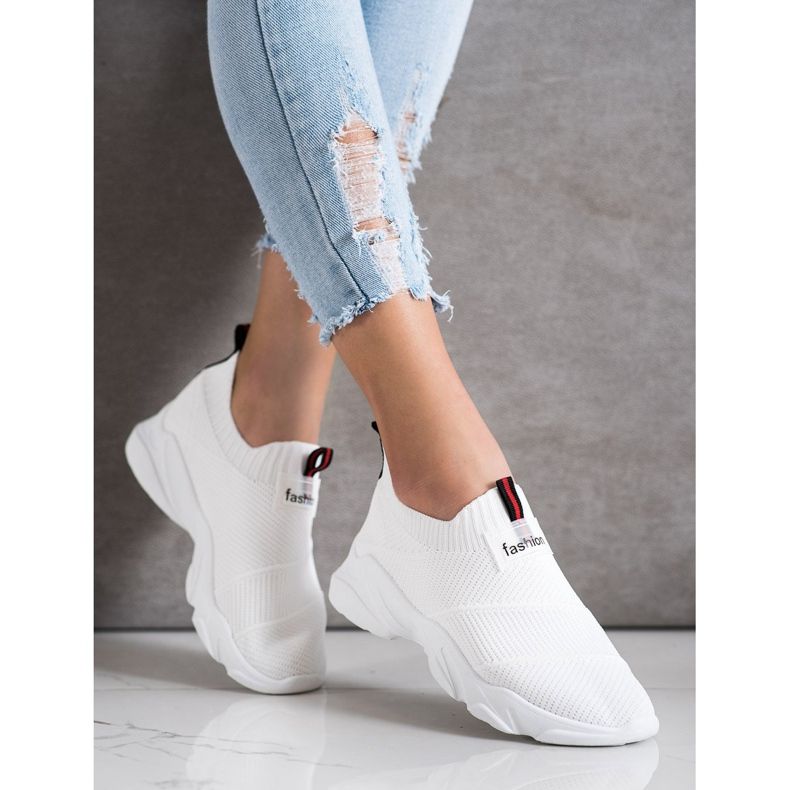 SHELOVET Modische Slip-On-Sneakers weiß 1