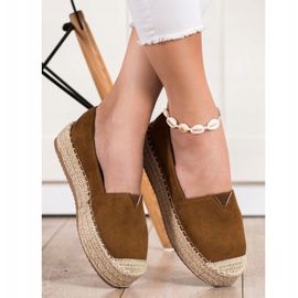 Primavera Espadrilles auf der Plattform braun 1