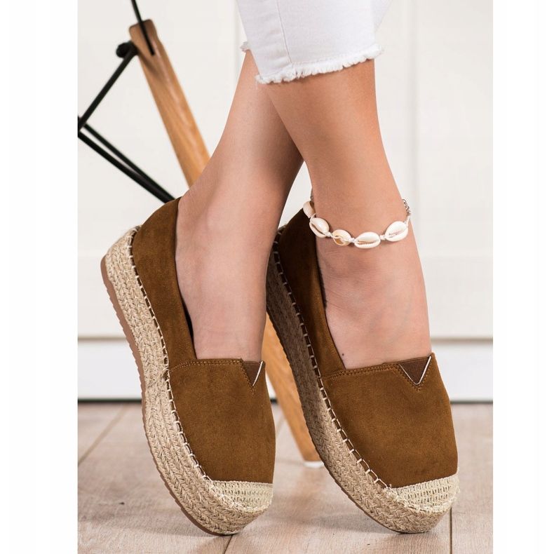 Primavera Espadrilles auf der Plattform braun 1