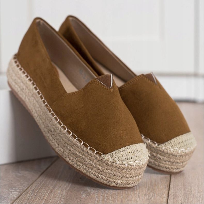 Primavera Espadrilles auf der Plattform braun 2