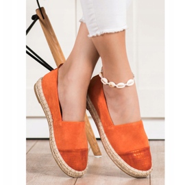 Bestelle Orange Wildleder Espadrilles 2