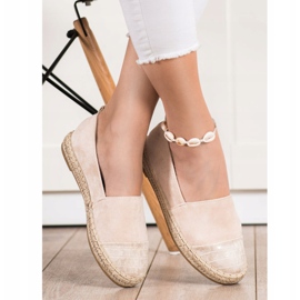 Bestelle Beige Wildleder Espadrilles 1