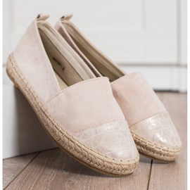 Bestelle Beige Wildleder Espadrilles 2