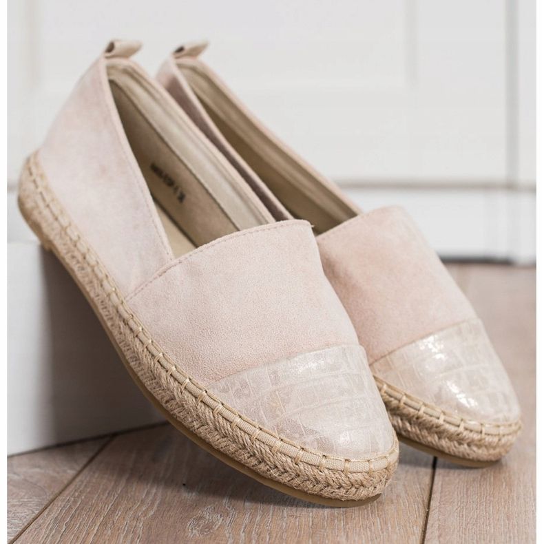 Bestelle Beige Wildleder Espadrilles 2