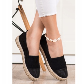 Bestelle Espadrilles aus schwarzem Wildleder 1