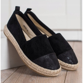 Bestelle Espadrilles aus schwarzem Wildleder 2