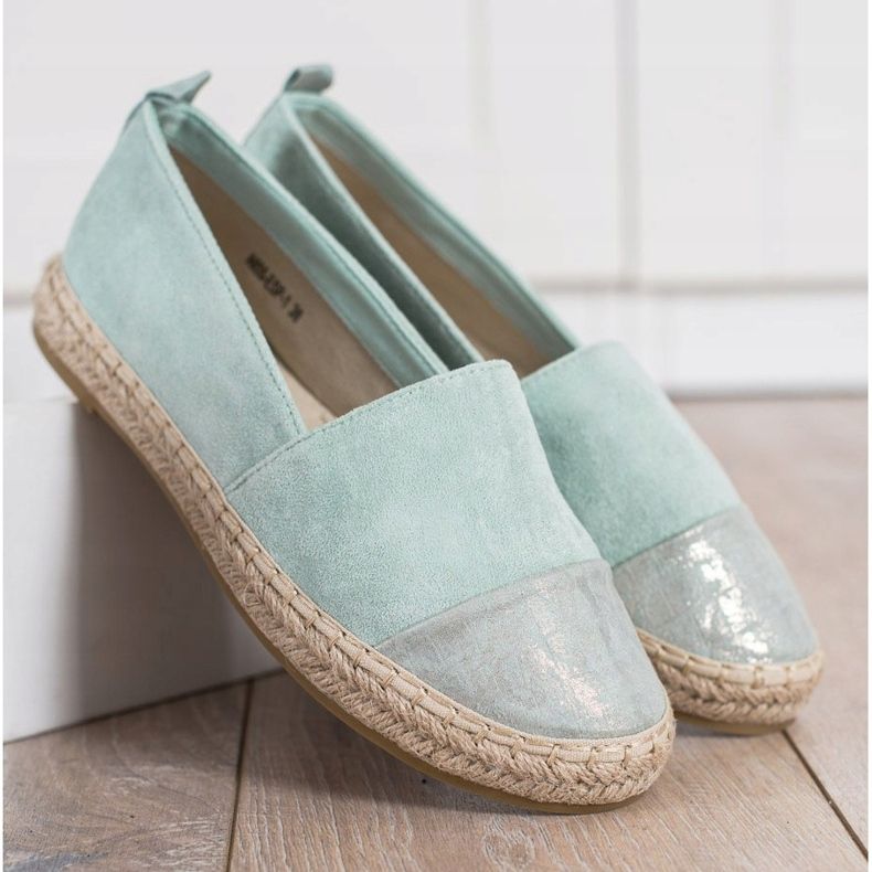 Bestelle Espadrilles aus Wildleder in Mintgrün 2