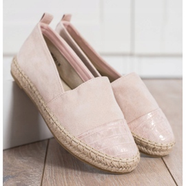 Bestelle Espadrilles aus gepudertem Wildleder rosa 2