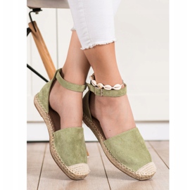 Small Swan Grüne Espadrilles mit Schnalle 1