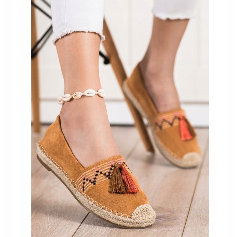 Melisa Espadrilles mit Fransen braun 1