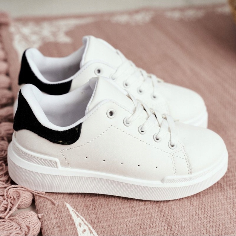 FRROCK Weiße Bilbo Kinder-Jugend-Sportschuhe schwarz 1