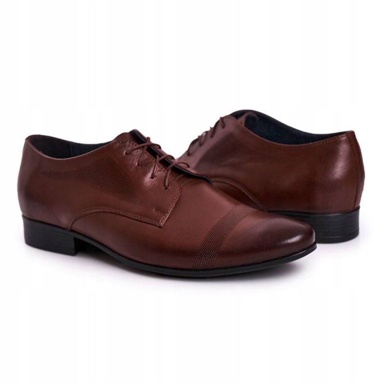 Bednarek Polish Shoes Herren Leder Hausschuhe Bednarek 804 Dunkelbraun 3