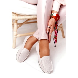 Rio Flore Umweltfreundliche Lederslipper Beige grau 2