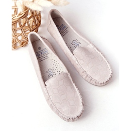Rio Flore Umweltfreundliche Lederslipper Beige grau 5
