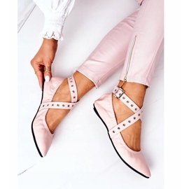 Faltbare Lederballerinas Lu Boo Pink rosa 1