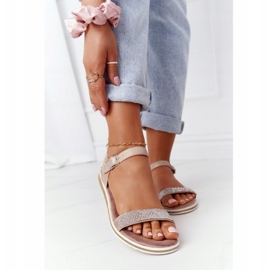 S.Barski Sandalen mit Zirkonia S. Barski 701-18 Beige 1