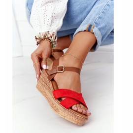 S.Barski Sandalen On Wedge S. Barski GD-38 Rot braun 1