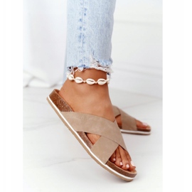 Leder Hausschuhe Big Star HH274593 Beige 2